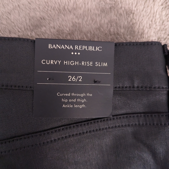 Banana Republic Black Coated Jeans, Size 26/2, NWT! - Picture 8 of 8